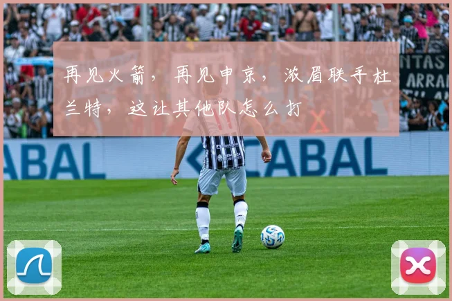 再见火箭，再见申京，浓眉联手杜兰特，这让其他队怎么打